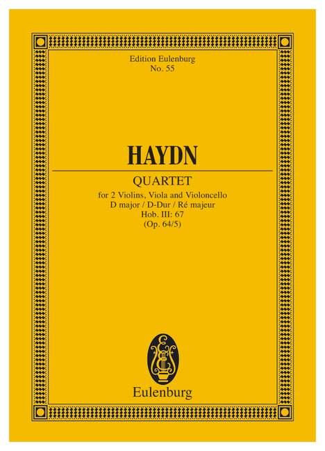 Haydn: String Quartet D major, Lerchen Opus 64/5 Hob. III: 63 (Study Score) published by Eulenburg